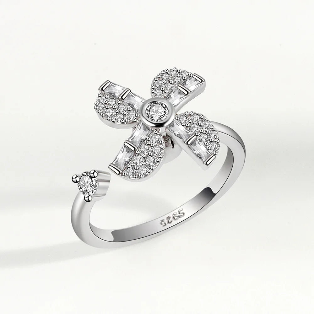 旋转环缓解焦虑开环套装减压锆石环