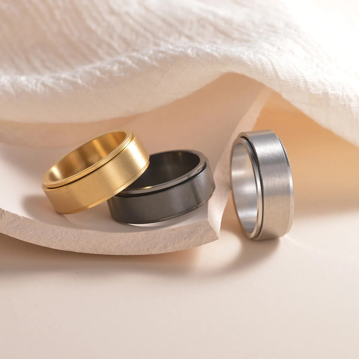 AA017164不锈钢旋转环减压旋转指环抗焦虑减压旋转环