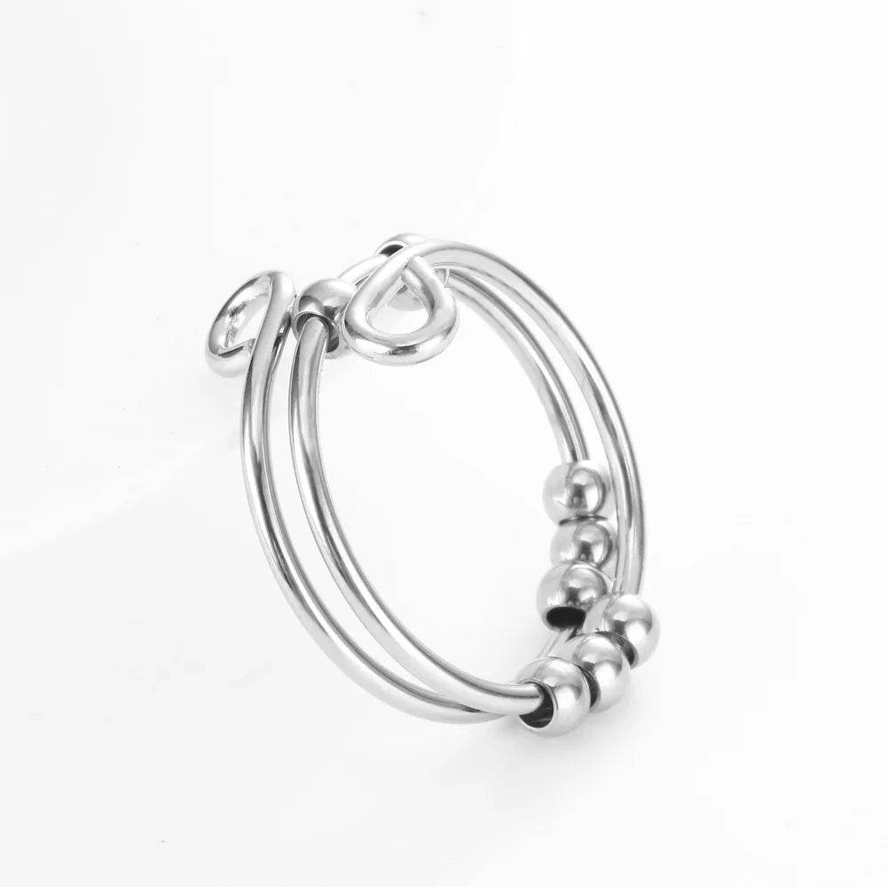 多层不锈钢减压环包裹环男女旋转正念抗焦虑烦躁旋转环