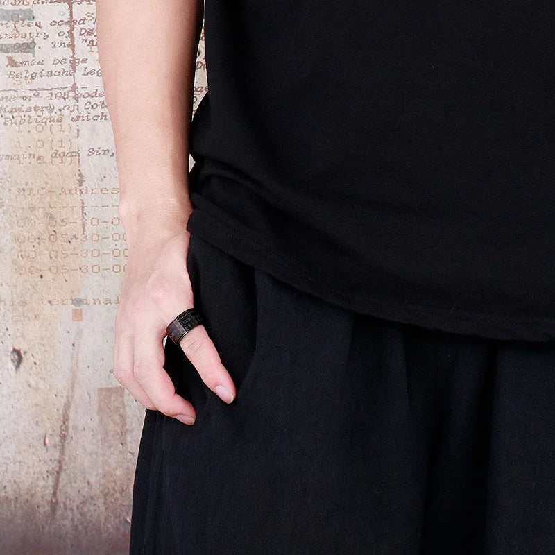 减压旋环钛钢饰品旋环阿拉伯数字日历时间密码形状人抗焦虑环