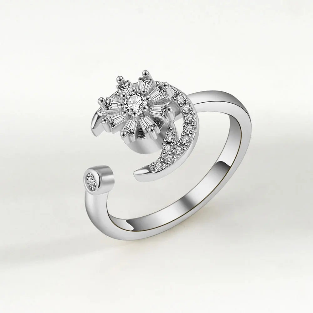 旋转环缓解焦虑开环套装减压锆石环