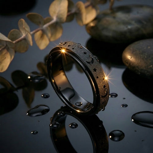FableAlley™ The Midnight Astro Anxiety Ring